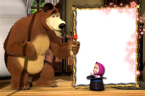 Bear Masha Animated Film Animaatio Png Clipart Free P
