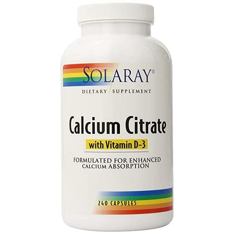 solaray calcium citrate with vitamin d 3 240 count