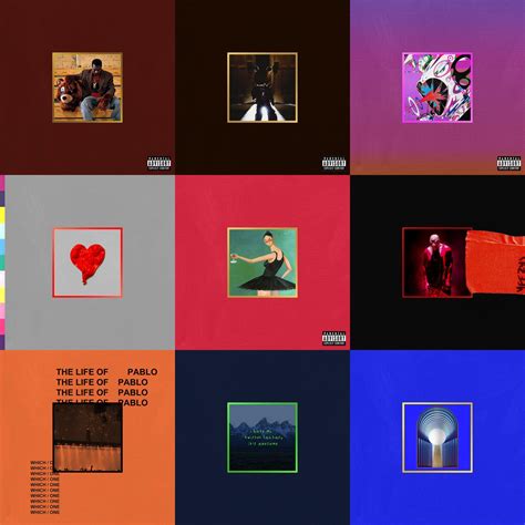 Tried Making All Of Kanyes Album Covers In The Format Of Mbdtf I Hope