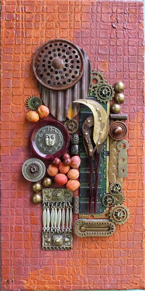 Contemporary Assemblage Collage Steampunk Wall Art 3d Wall Etsy