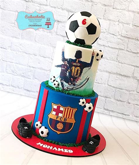 Barcelona Messi Cake Soccer Birthday Cakes Football Birthday Cake