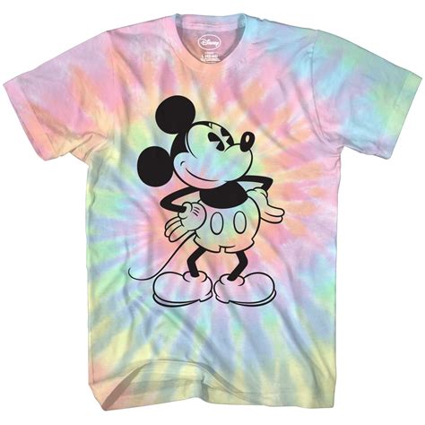 Mickey Mouse Classic Tie Dye Vintage Disneyland World Adult Tee Graphic