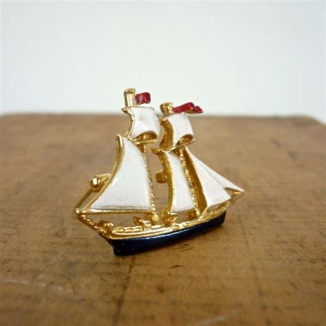 Ship Brooch Sailboat Pin By Jessjamesjake On Etsy