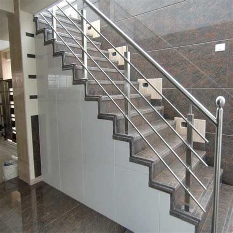 The newels, balusters, and railings of a staircase can make a real design statement and bring a sense of style to a space. Stainless Steel Staircase Railing, For Home and Hotel ...
