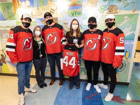 Nj Devils Players Visit Patients At Newark Hospital Photos Newark