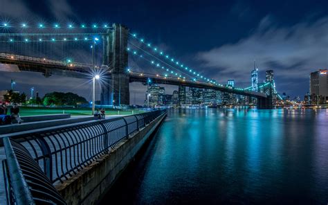 Brooklyn Bridge At Night Image Abyss
