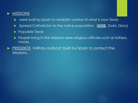 Ppt Missions And Presidios Of Texas Under Spain Powerpoint