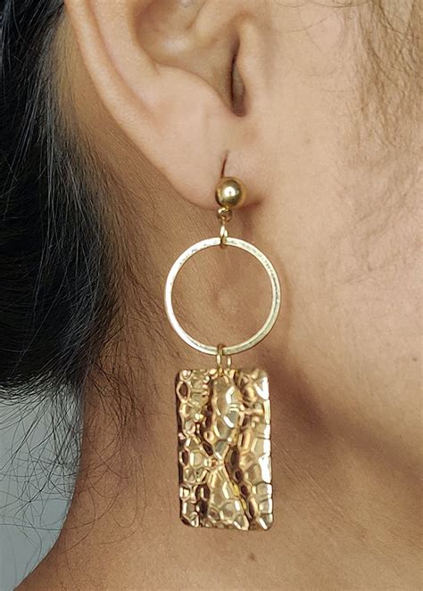 Get Gold Square Drop Earrings At ₹ 300 Lbb Shop