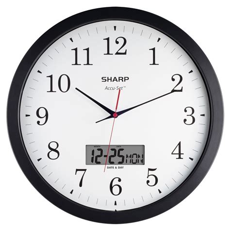 Sharp Accuset Round Wall Clock 14 Ebay