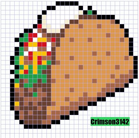 Taco Perler Bead Pattern By Crimsonscreations On Deviantart