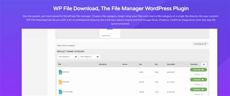 Wp File Download Plugin Wordpress File Manager