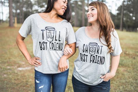Besties Shirt Best Friend Gift Tall Best Friend | Etsy | Best friend t shirts, Best friend ...