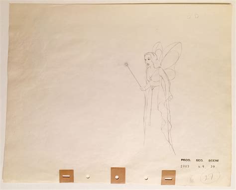 Animation Collection Original Production Drawing Of The Blue Fairy