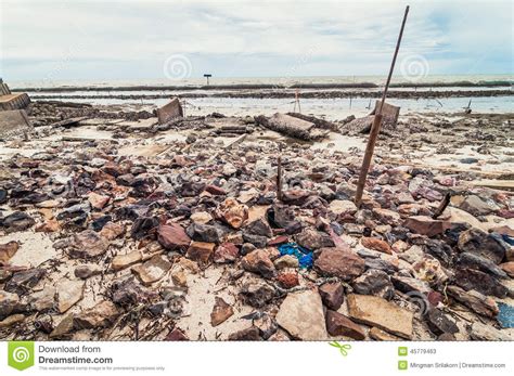 Garbage And Wastes On The Beach Stock Image Image Of Environmental