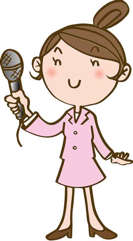 Female Announcer Reporter Clipart Free Download Transparent Png