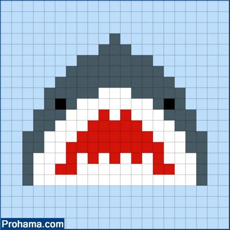Shark Pixel Art Simple Pixel Art