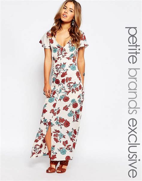Glamorous Petite Cutout Maxi Dress In Floral Print At Cutout