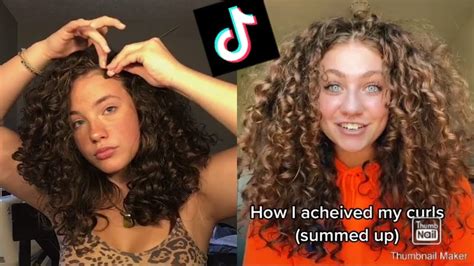 Curly Hair Routine On Tiktok Curly Curlyhair Tiktok Curlystyly