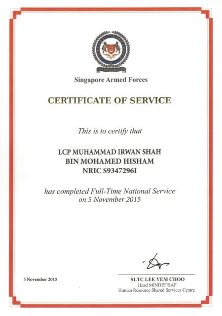 British Army Certificate Of Service Testamonialpdf