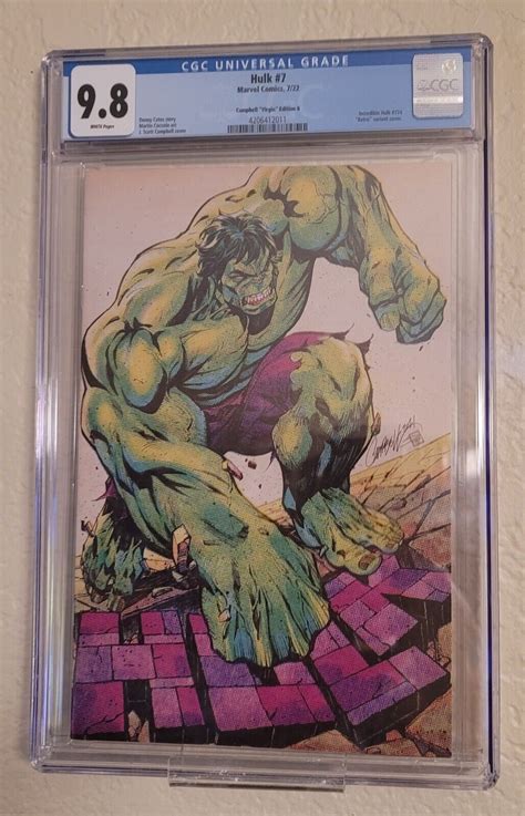 Hulk 7 J Scott Campbell 1200 Ratio Retro Variant Comic Book ~ Cgc