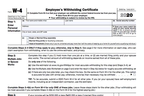 Irs W 4 2020 Released What It Means For Employers Allmyhr