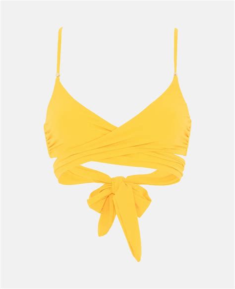 Yellow Wrap Bikini Top Stella Mccartney Bikinis Wrap Bikini Top