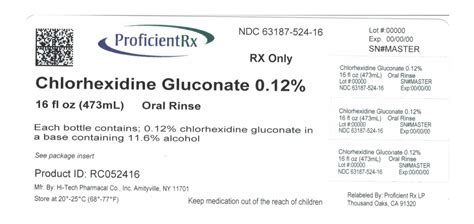Ndc 63187 524 Chlorhexidine Gluconate Rinse Oral