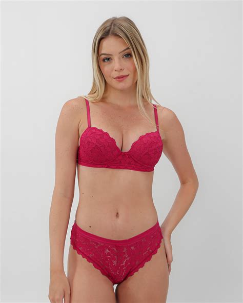 Riachuelo Suti Base Com Renda E Lycra Rosa Riachuelo