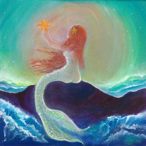 Starfish Mermaid Painting By Lily Nava Nicholson Fine Art America