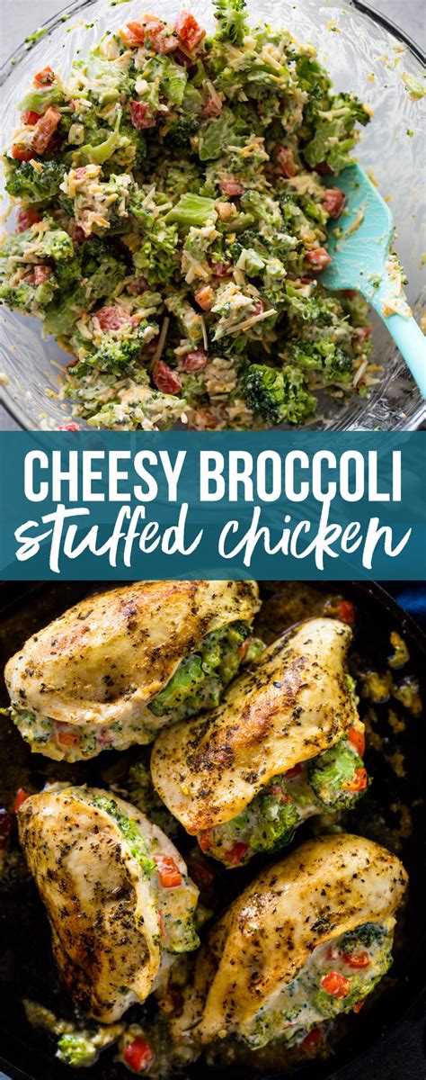 Cheesy Broccoli Stuffed Chicken Low Carb Keto Gimme Delicious