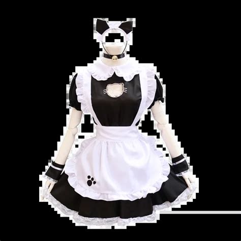 Women Dress Cosplay Classic Black White Maid Outfit Cute Japanese Anime Disfraz De Halloween