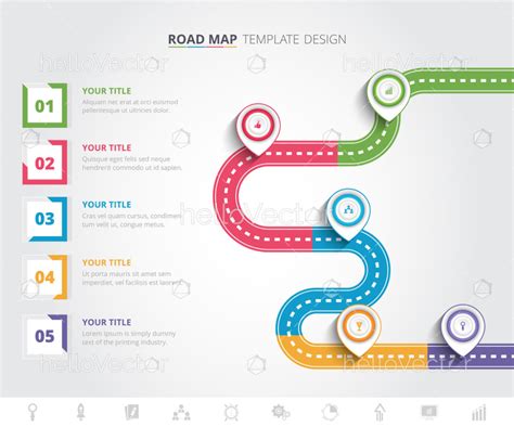 Colorful Roadmap Infographic Template Download Royalty Free Vectors