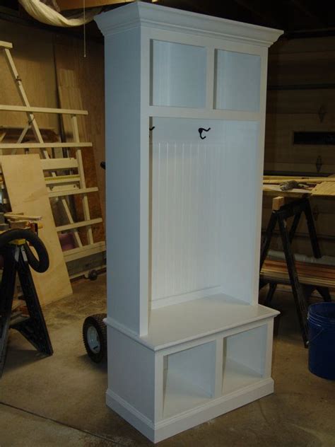 Run a bead of caulk along the joint line before painting. 34 Wide Beadboard Hall Tree with 2 upper & by ...