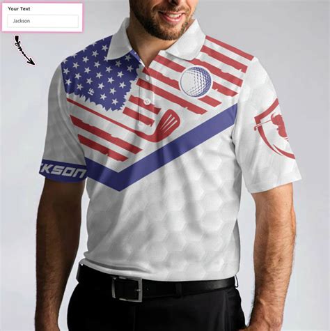 Personalized Golf American Flag New Custom Short Sleeve Polo Etsy