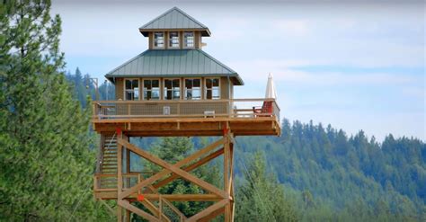 Dabney And Alans Fire Lookout Tower Tiny House Living Lookout Tower