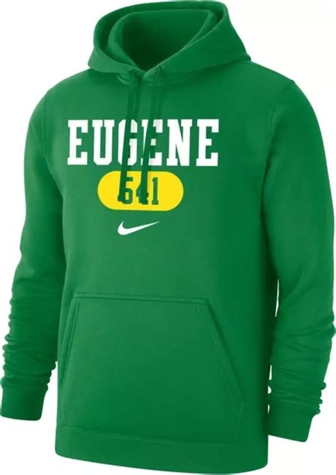 Nike Mens Oregon Ducks Green Eugene 541 Area Code Club Fleece Pullover