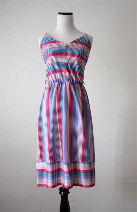 Vintage Striped Sundress Vintage Dresses Sundress Fashion