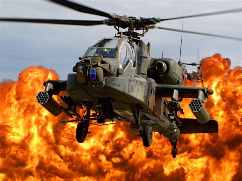 Ah D Apache Army Helicopter Hd Desktop Wallpaper Widescreen High