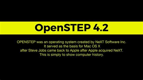 Openstep 4 2 Operating System Youtube