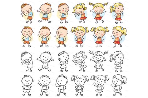 Kids Emotions Bundle Children With Various Emotion 112636