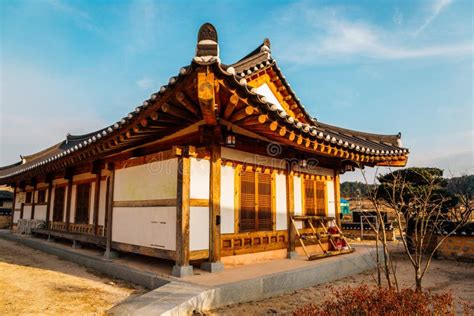 Casa Tradicional Coreana Del Pueblo De Gyochon Hanok En Gyeongju Corea