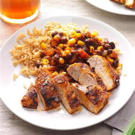 An easy slow cooker recipe that the family will enjoy! Black Bean Chicken with Rice Recipe | Taste of Home