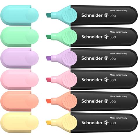 SCHNEIDER Szövegkiemelő készlet 1 5 mm Job Pastel 6 különböző