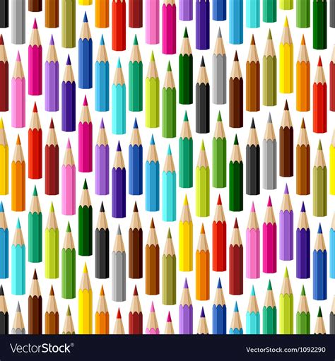 Background With Colored Pencils Seamless Pattern Vector Image