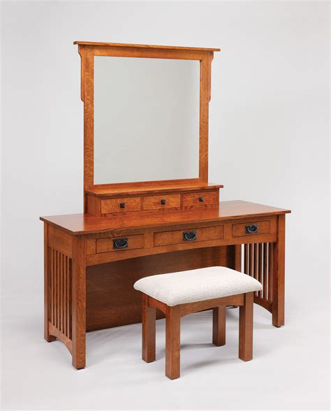 It blends with many designs and is a casual, durable choice for busy families. Mission Dressing Table | Mission style furniture, Amish ...