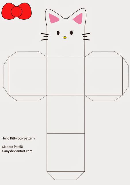 Fiesta De Hello Kitty Caja Cubo Para Imprimir Gratis Ideas Y