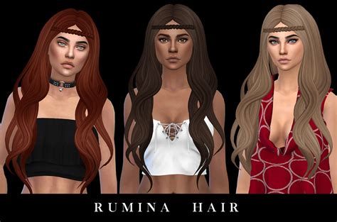 Leo 4 Sims Rumina Hair Recolored Sims 4 Hairs