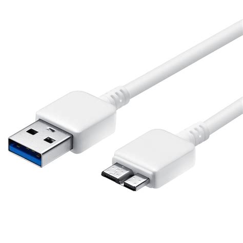 White Micro Usb 30 To Usb Charge And Sync Data Cable For Samsung