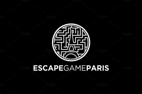 Escape Game Paris Logo Template Creative Illustrator Templates