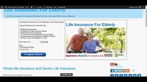 Whole Life Insurance For Seniors - YouTube